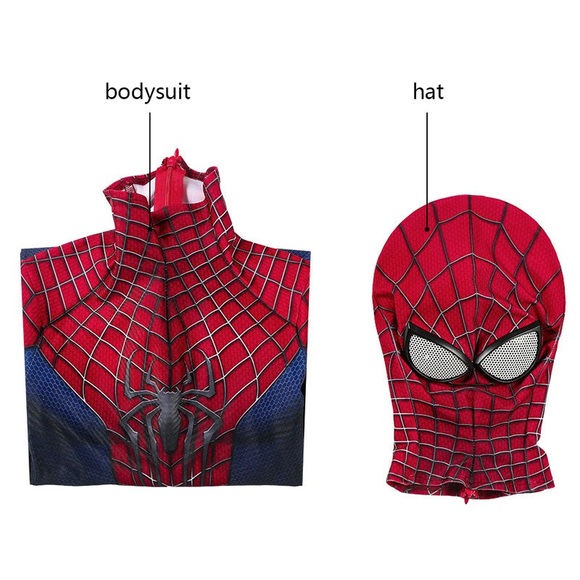 The amazing Spiderman kids costume Halloween , cosplay Peter Parker suit 5/6 y - Picture 5 of 8